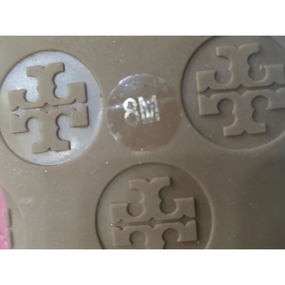 Tory Burch Miller Magenta Pink Leather Logo Thong Sandals Womens size 8M - Picture 7 of 7